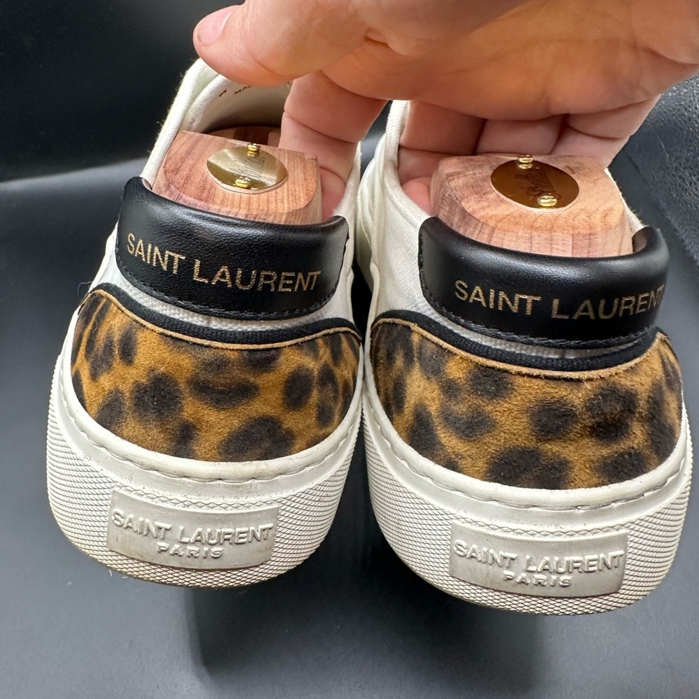 Saint Laurent White Canvas Men's Shoes Full Presentation - Picture 4 of 8
